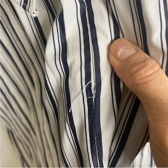 Theory striped tie back asymmetrical dress NEW - Picture 13 of 14